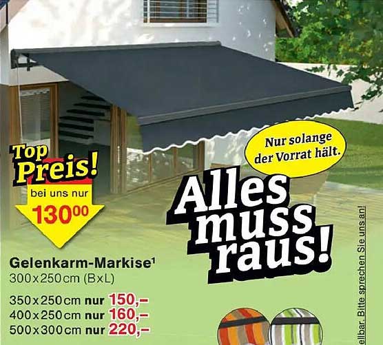 Gelenkarm-Markise¹