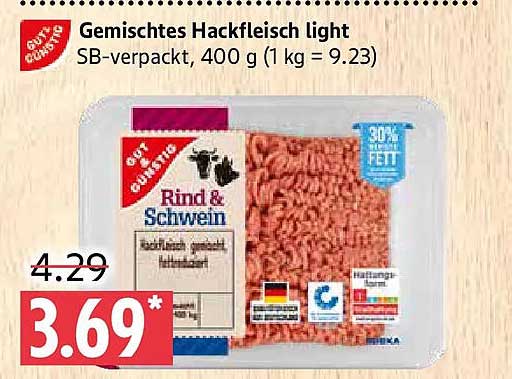 Gemischtes Hackfleisch light