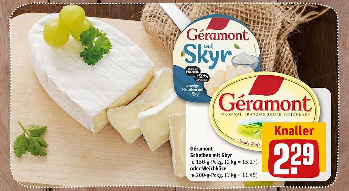 Géramont Scheiben mit Skyr oder Weichkäse