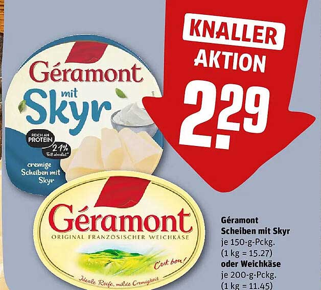 Géramont Scheiben mit Skyr oder Weichkäse