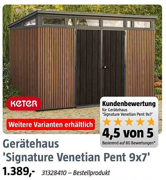 Gerätehaus 'Signature Venetian Pent 9x7'