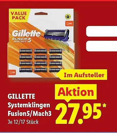 GILLETTE Systemklingen Fusion5/Mach3