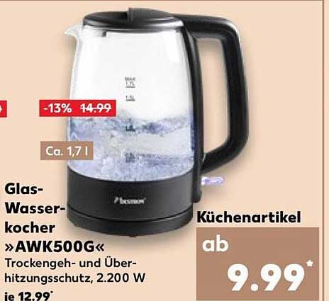 Glas-Wasserkocher »AWK500G«