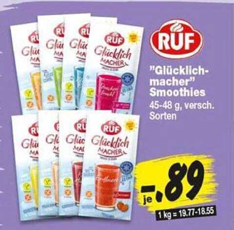 "Glücklich-macher" Smoothies 45-48 g, versh. Sorten