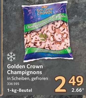 Golden Crown Champignons in Scheiben, gefroren 336 595 1-kg-Beutel
