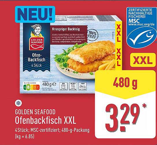 GOLDEN SEAFOOD Ofenbackfisch XXL