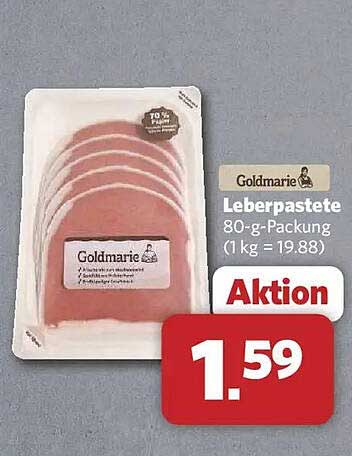 Goldmarie Leberpastete 80-g-Packung (1 kg = 19.88)