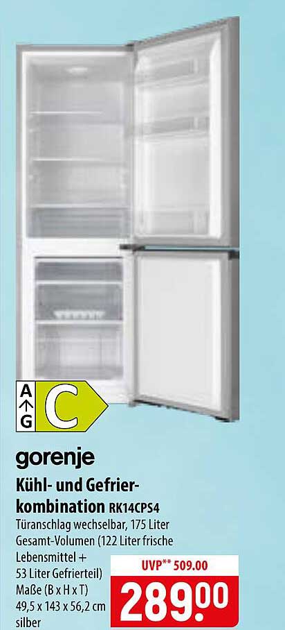gorenje Kühl- und Gefrier-kombination RK14CPS4
