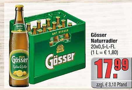 Gösser NaturRadler 20x0,5-L-Fl.