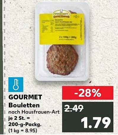 GOURMET Bouletten nach Hausfrauen-Art je 2 St. = 200-g-Packg. (1 kg = 8.95)