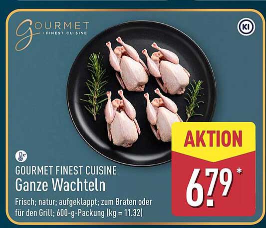 GOURMET FINEST CUISINE Ganze Wachteln