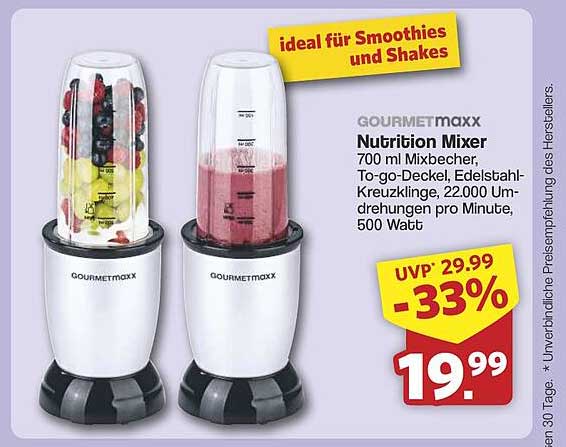 GOURMETmaxx Nutrition Mixer