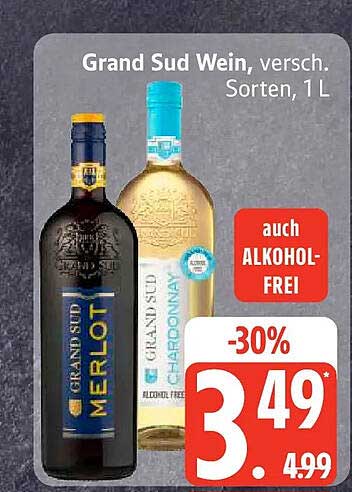 Grand Sud Wein, versch. Sorten, 1 L