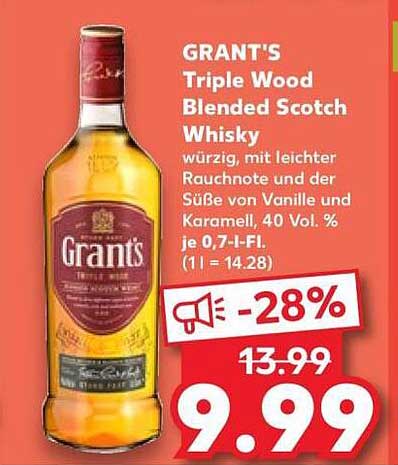 GRANT'S Triple Wood Blended Scotch Whisky