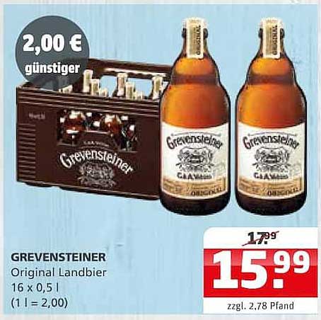 GREVENSTEINER Original Landbier 16 x 0,5 l