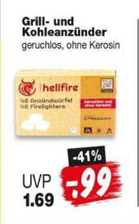 Grill- und Kohleanzünder geruchlos, ohne Kerosin