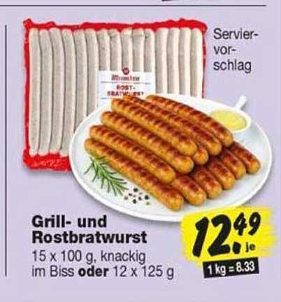 Grill- und Rostbratwurst