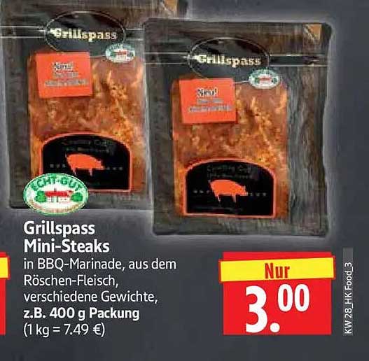Grillspass Mini-Steaks