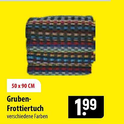 Gruben-Frottiertuch verschiedene Farben
