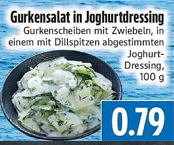 Gurkensalat in Joghurtdressing