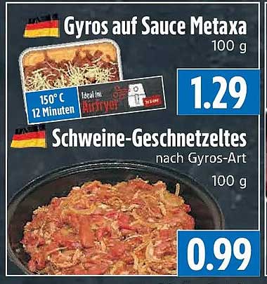 Gyros auf Sauce Metaxa
