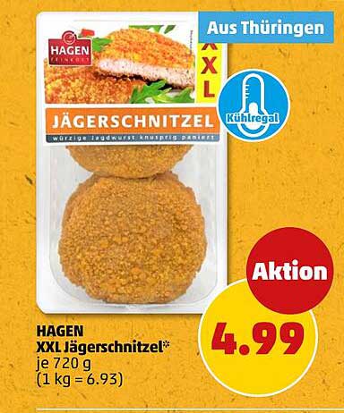 HAGEN XXL Jägerschnitzel* je 720 g (1 kg = 6.93)