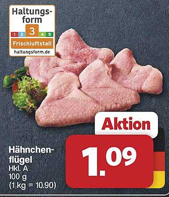 Hähnchen-flügel Hkl. A 100 g (1 kg = 10.90)