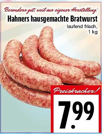 Hahners hausgemachte Bratwurst