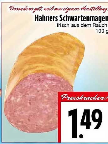 Hahners Schwarzwurstmanufaktur frisch aus dem Rauch, 100 g