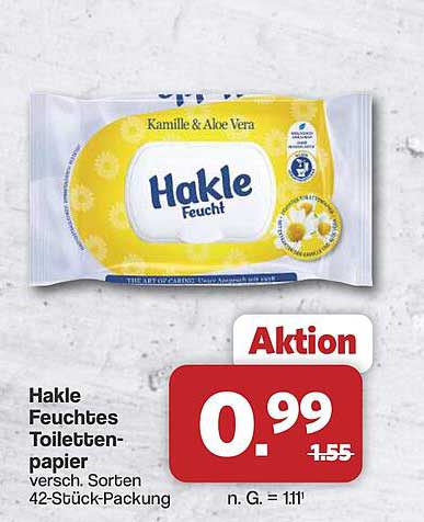 Hakle Feuchtes Toilettenpapier versch. Sorten 42-Stück-Packung