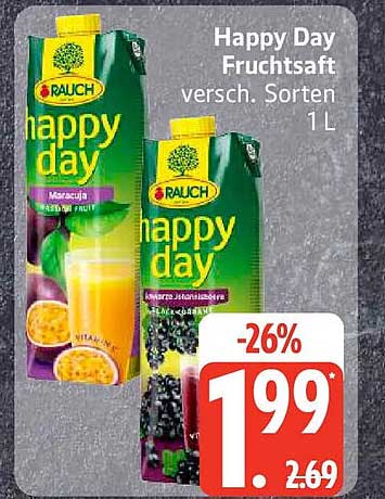 Happy Day Fruchtsaft versch. Sorten 1L