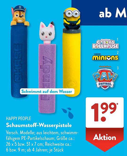 HAPPY PEOPLE Schaumstoff-Wasserpistole