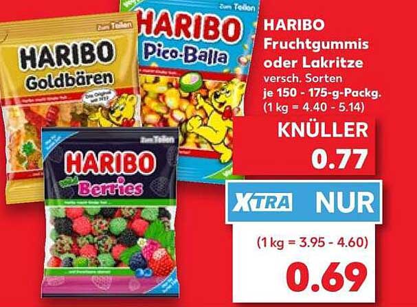 HARIBO Fruchtgummis oder Lakritze versch. Sorten je 150 - 175-g-Packg.