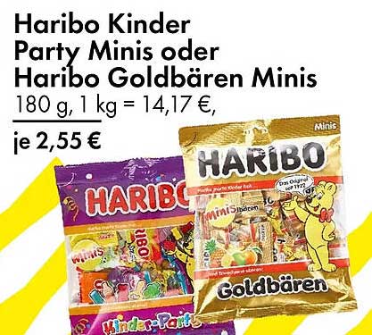 Haribo Kinder Party Minis oder Haribo Goldbären Minis