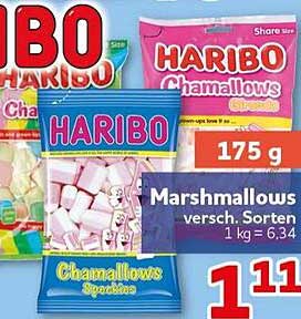 HARIBO Marshmallows versch. Sorten 1 kg = 6,34