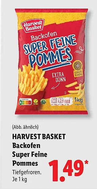 HARVEST BASKET Backofen Super Feine Pommes