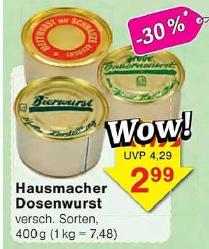 Hausmacher Dosenwurst