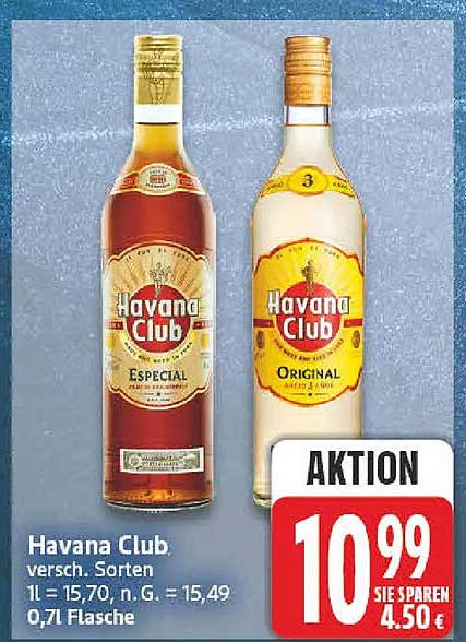 Havana Club versch. Sorten 0,7l Flasche