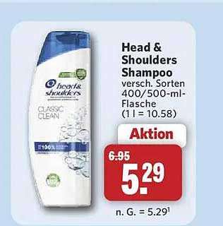 Head & Shoulders Shampoo versch. Sorten 400/500-ml-Flasche (1 l = 10.58)