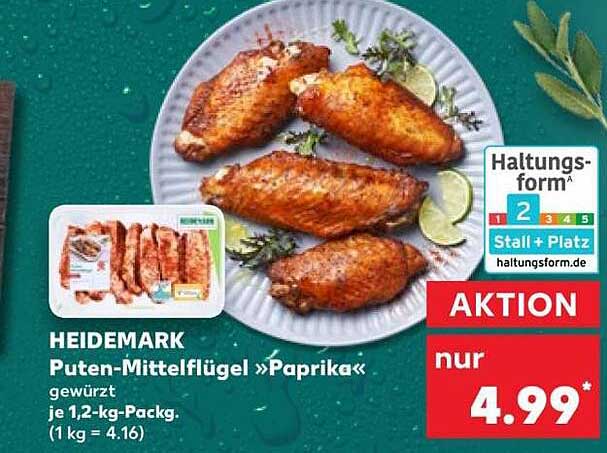 HEIDEMARK Puten-Mittelflügel »Paprika« gewürzt