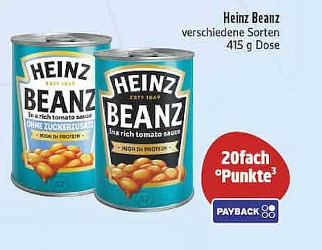 Heinz Beanz verschiedene Sorten 415 g Dose
