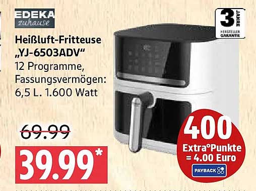 Heißluft-Fritteuse „YJ-6503ADV“