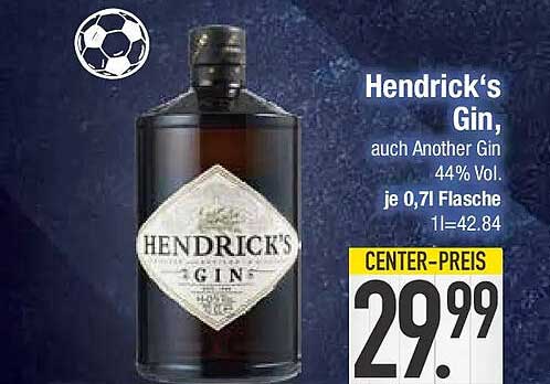 Hendrick's Gin, auch Another Gin 44% Vol. je 0,7l Flasche