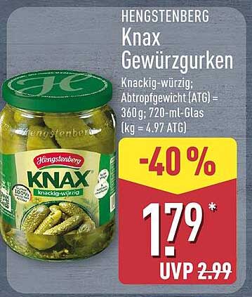 HENGSTENBERG Knax Gewürzgurken