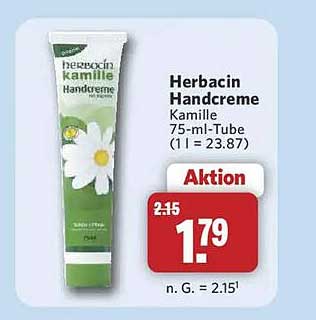 Herbacin Handcreme Kamille 75-ml-Tube (1 l = 23.87)