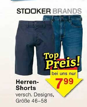 Herren-Shorts versch. Designs, Größe 46–58