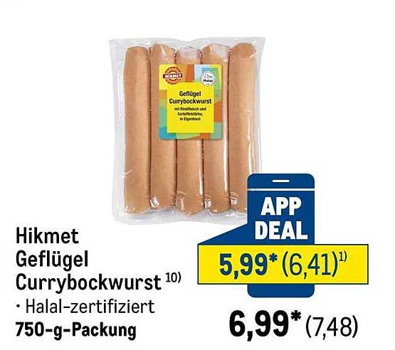 Hikmet Geflügel Currybockwurst
