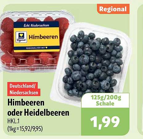 Himbeeren oder Heidelbeeren