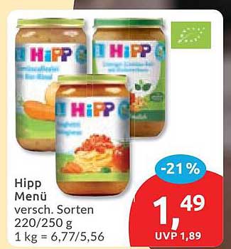 Hipp Menü versch. Sorten 220/250 g