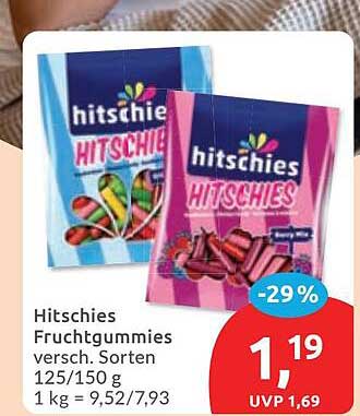 Hitschies Fruchtgummies versch. Sorten 125/150 g